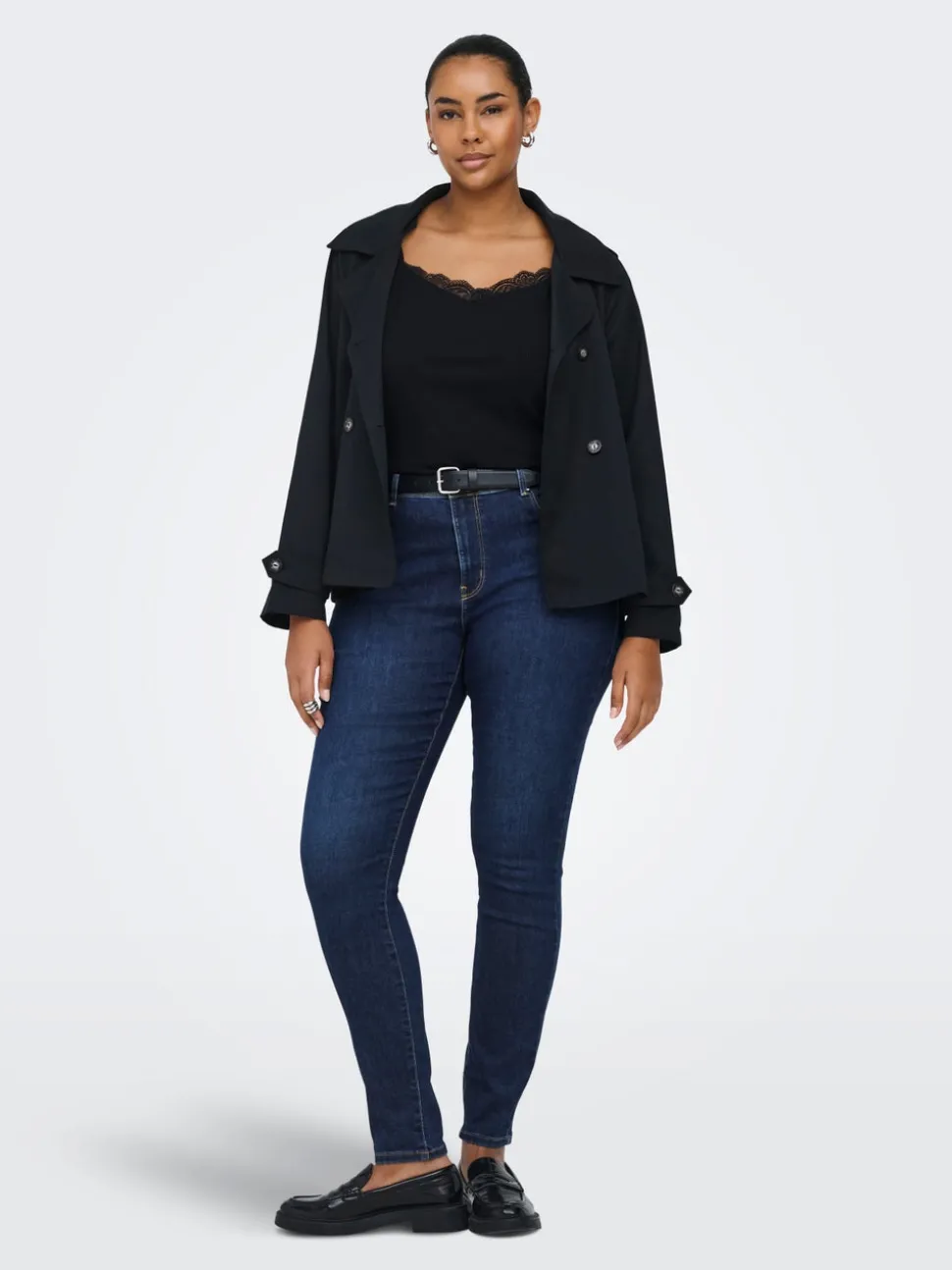 CARALLY Medelhög midja Skinny Fit Jeans