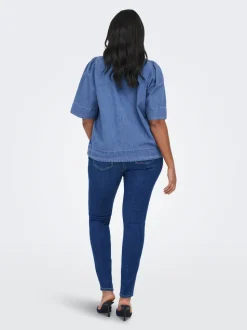 CARALLY Medelhög midja Skinny Fit Jeans