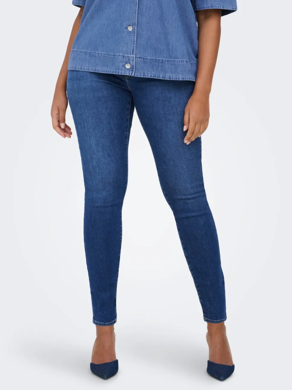 CARALLY Medelhög midja Skinny Fit Jeans