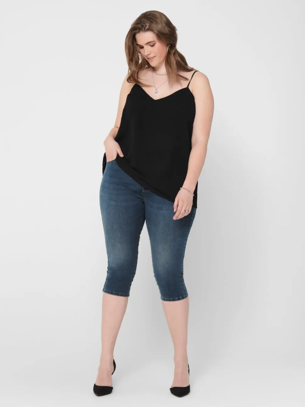 CARAUGUSTA Hög midja Skinny Fit Denimshorts