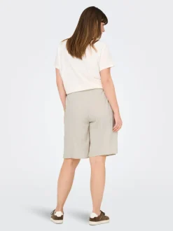 CARCARO Hög midja Normal passform Linne Bermudashorts