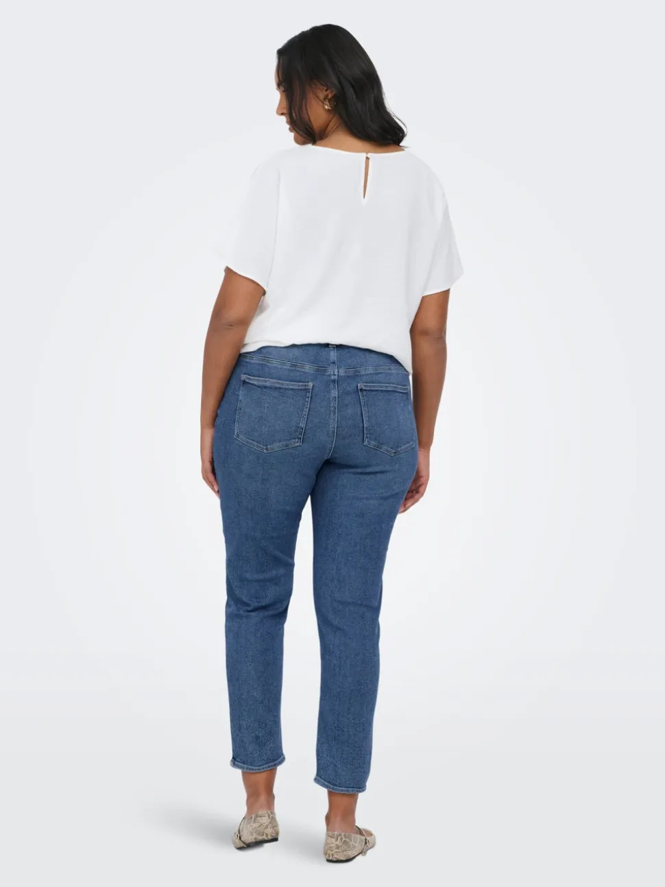 CARCATWALK Hög midja Mom Fit Ankellängd Jeans