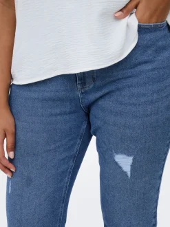 CARCATWALK Hög midja Mom Fit Ankellängd Jeans