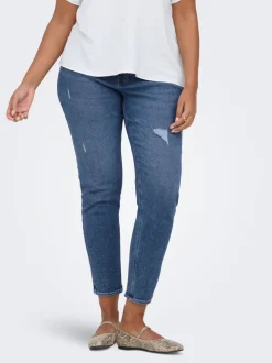 CARCATWALK Hög midja Mom Fit Ankellängd Jeans
