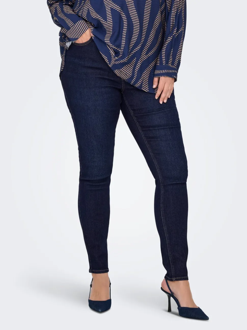 CARCRUZ Hög midja Skinny Fit Ankellängd Jeans