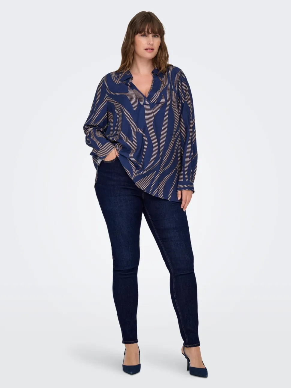 CARCRUZ Hög midja Skinny Fit Ankellängd Jeans