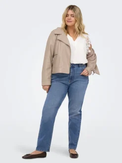 CAREMILY Hög midja Rak passform Ankellängd Jeans