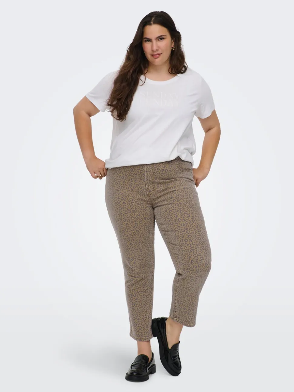 CAREMILY Hög midja Rak passform Ankellängd Jeans