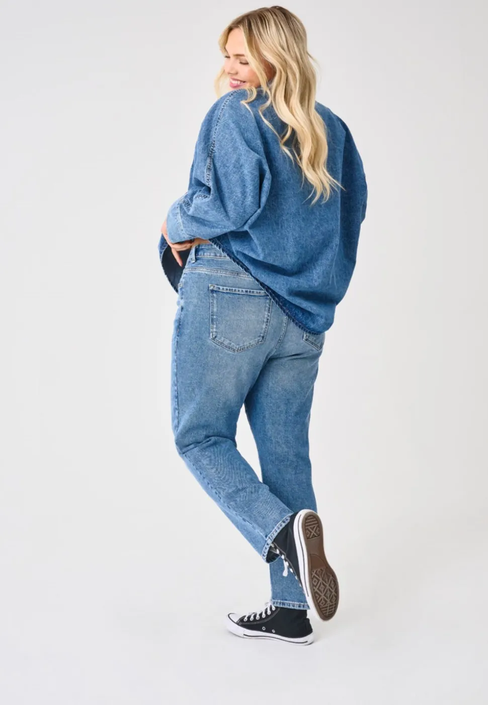 CAREMILY Hög midja Rak passform Jeans