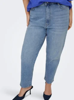 CAREMILYSTRETCH Hög midja Rak passform Ankellängd Jeans