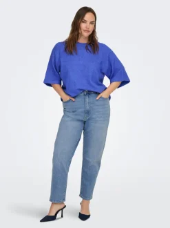 CAREMILYSTRETCH Hög midja Rak passform Ankellängd Jeans