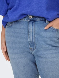 CAREMILYSTRETCH Hög midja Rak passform Ankellängd Jeans