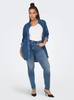 CARFOREVER Hög midja Skinny Fit Jeans
