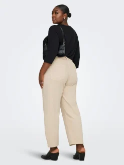 CARFRANKIE Hög midja Barrel-passform Ankellängd Jeans