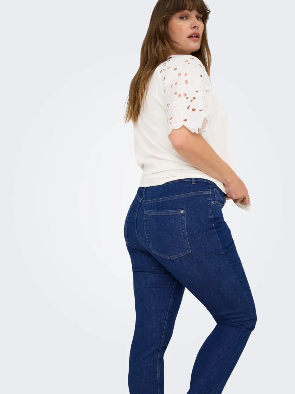 CARHUSH Medelhög midja Skinny Fit Ankellängd Jeans