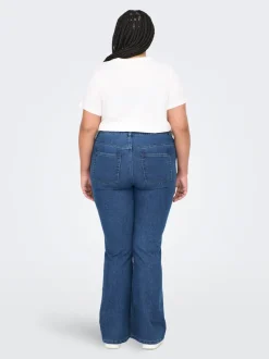 CARHUSH Medelhög midja Utsvängd passform Jeans