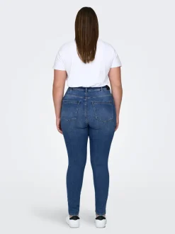 CARICONIC Hög midja Skinny Fit Ankellängd Jeans