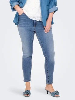 CARICONIC Hög midja Skinny Fit Ankellängd Jeans