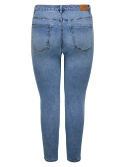 CARICONIC Hög midja Skinny Fit Ankellängd Jeans