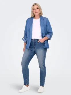 CARICONIC Hög midja Skinny Fit Ankellängd Jeans