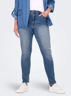CARICONIC Hög midja Skinny Fit Ankellängd Jeans