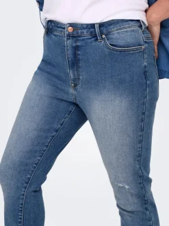 CARICONIC Hög midja Skinny Fit Ankellängd Jeans