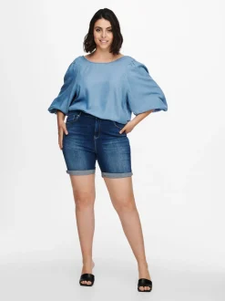 CARLAOLA Hög midja Skinny Fit Denimshorts