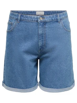 CARLAURA Hög midja denim shorts