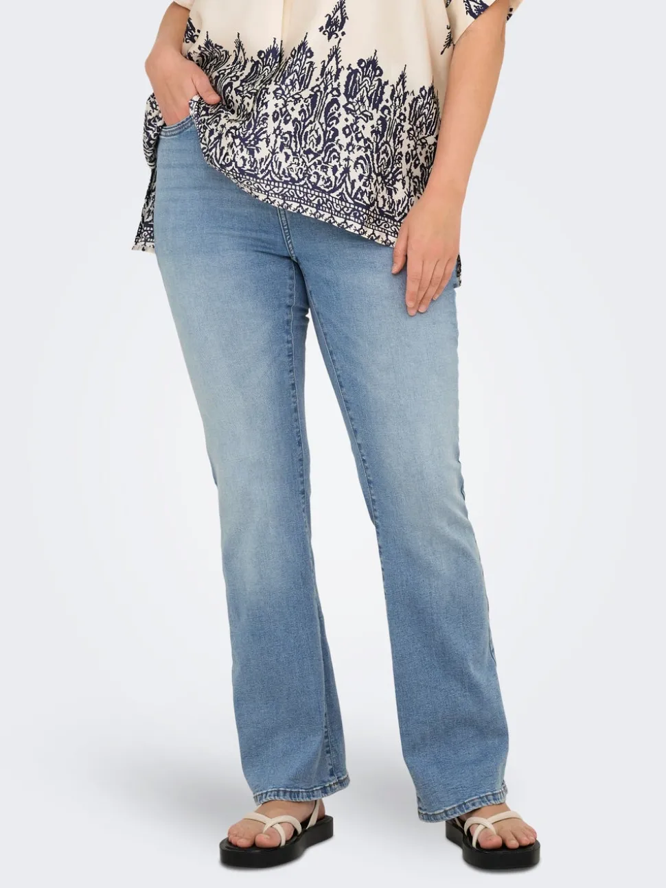 CARSALLY Hög midja Utsvängd passform Jeans