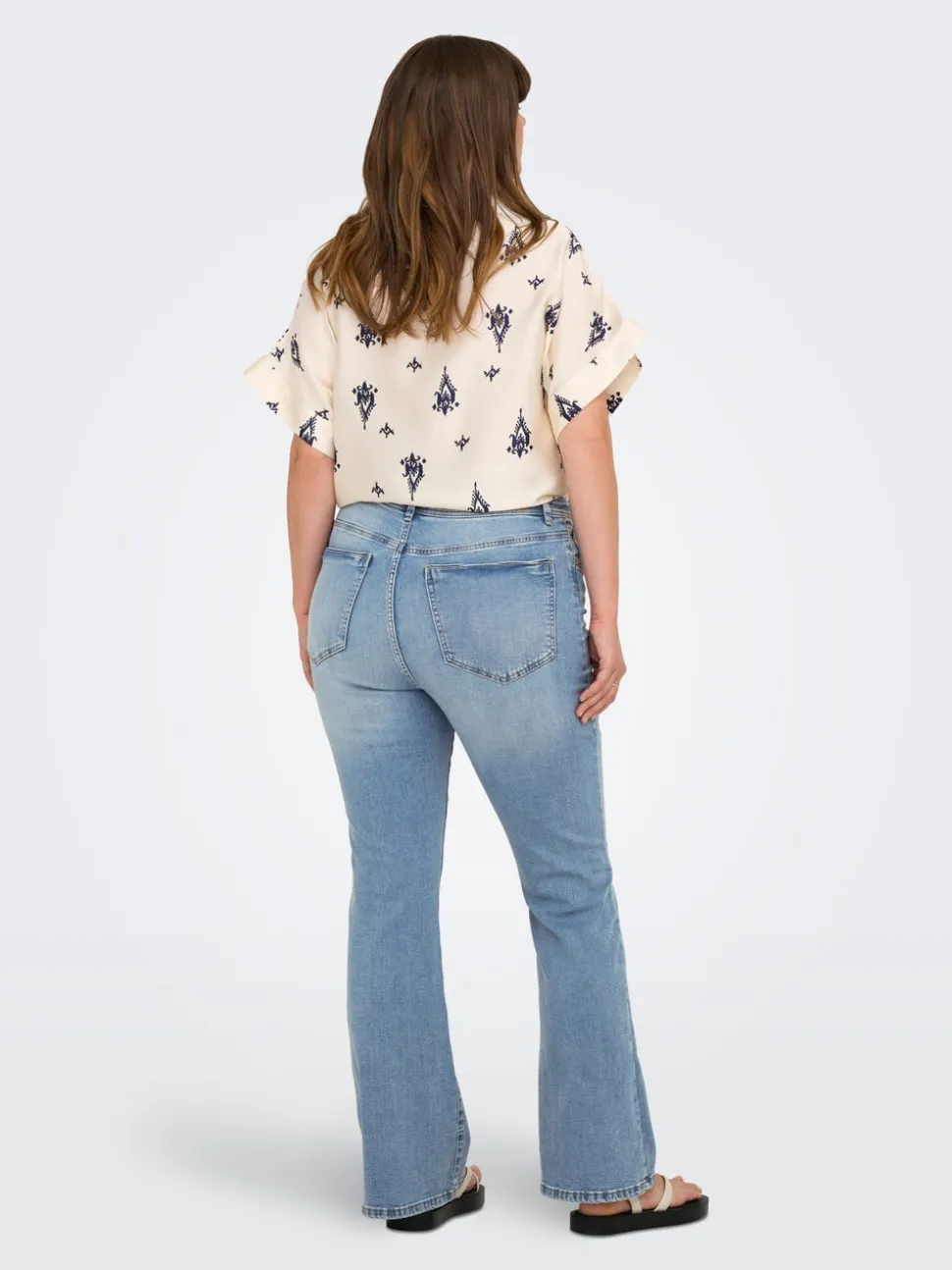 CARSALLY Hög midja Utsvängd passform Jeans