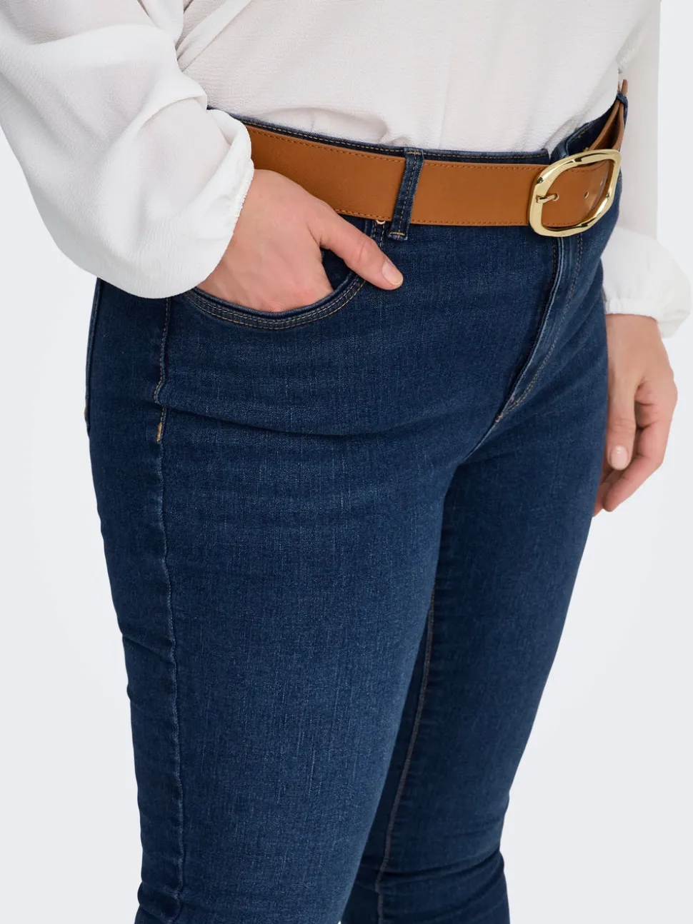 CARSALLY Medelhög midja Skinny Fit Jeans