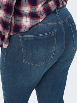 CARSALLY Medelhög midja Slim Fit Jeans