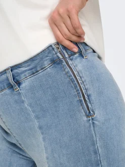 CARSALLY Medelhög midja Utsvängd passform Jeans