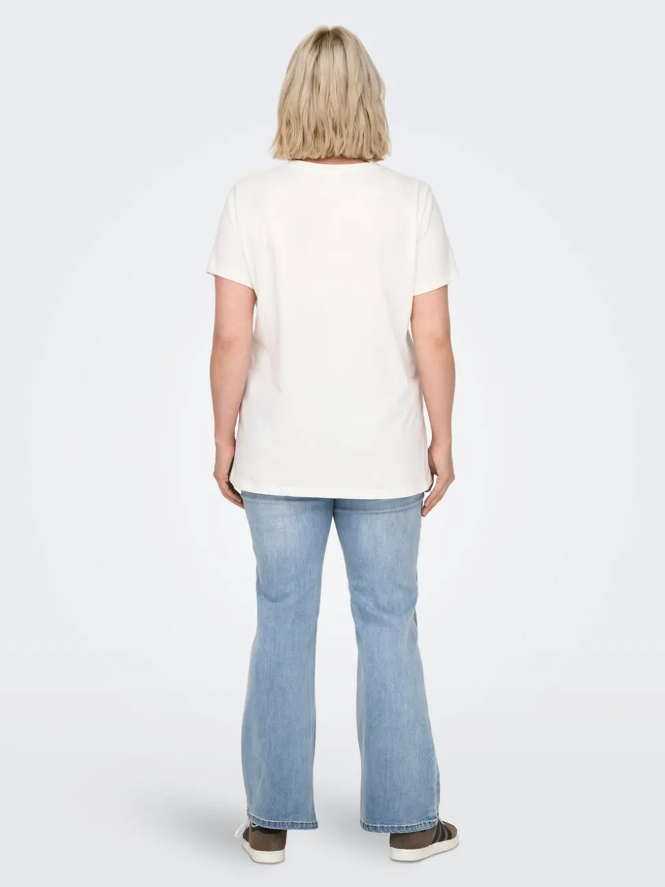 CARSALLY Medelhög midja Utsvängd passform Jeans