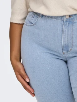 CARSNOW Hög midja Rak passform Jeans