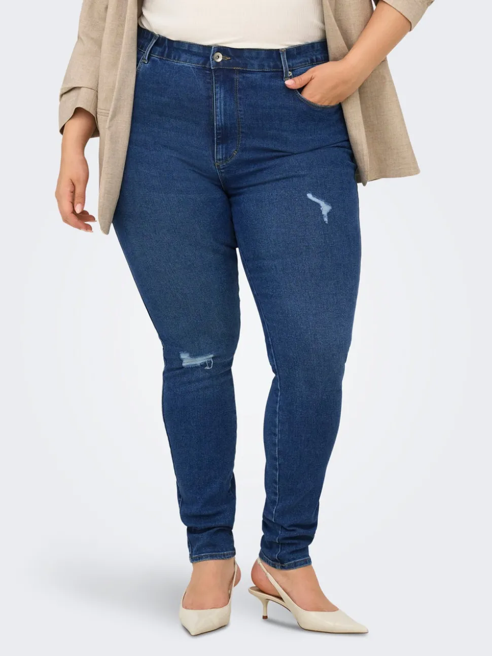 CARSNOW Hög midja Skinny Fit Jeans