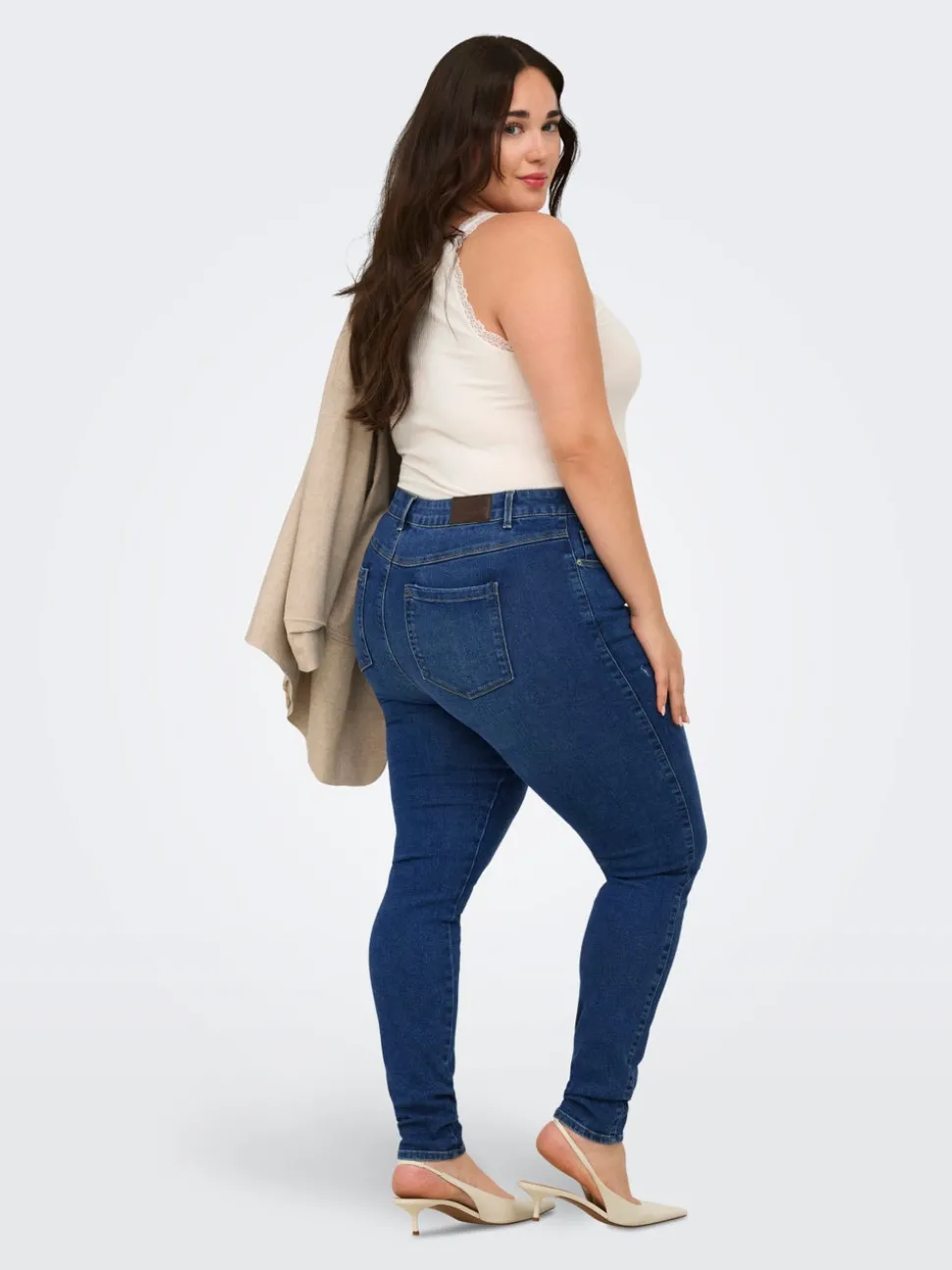CARSNOW Hög midja Skinny Fit Jeans