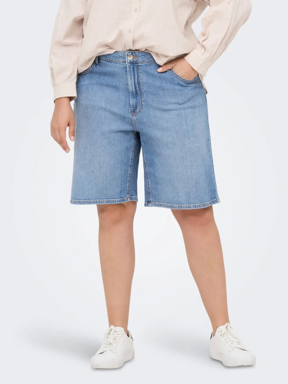 CARSONNY Hög midja Normal passform Denimshorts