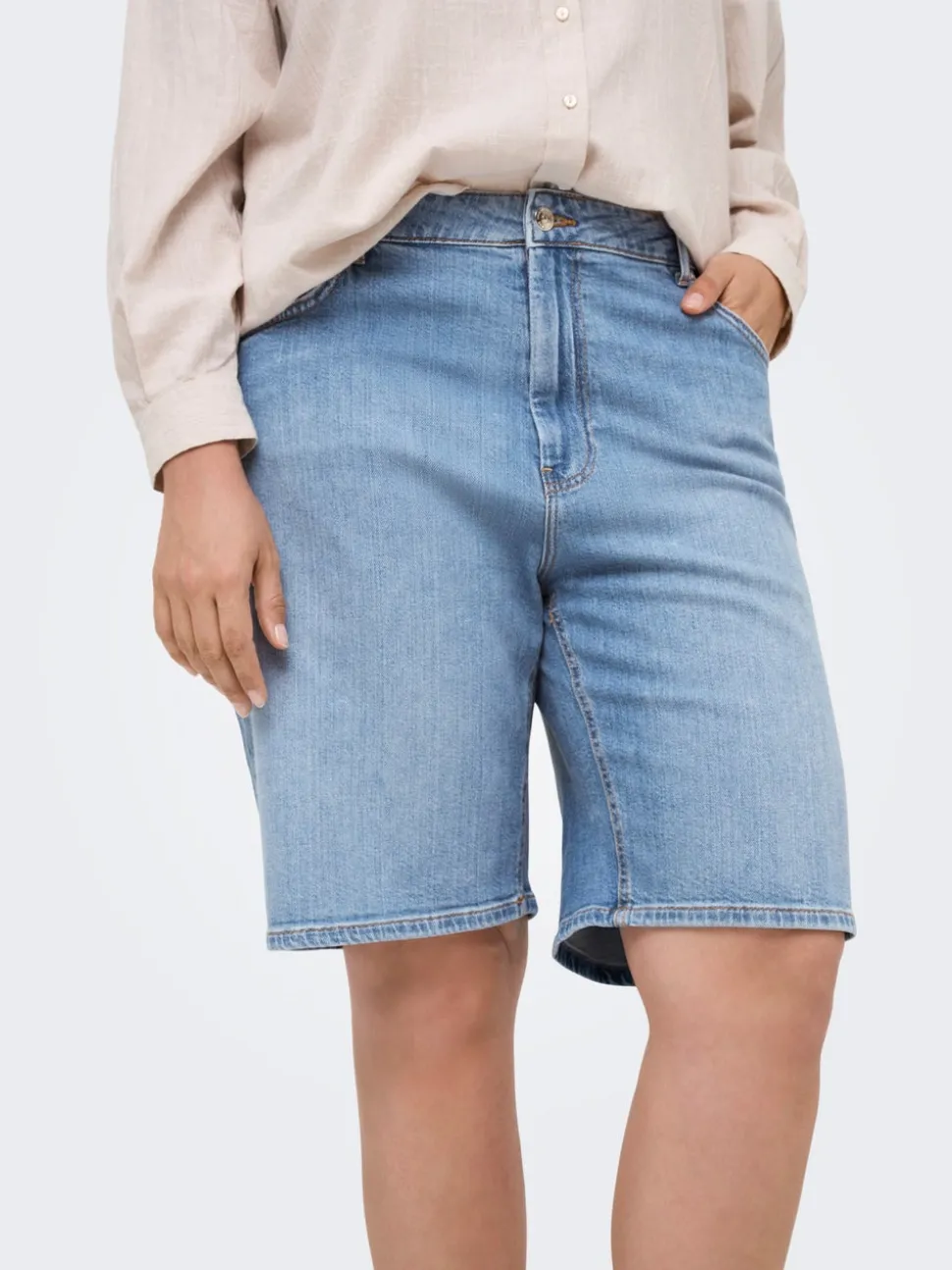 CARSONNY Hög midja Normal passform Denimshorts