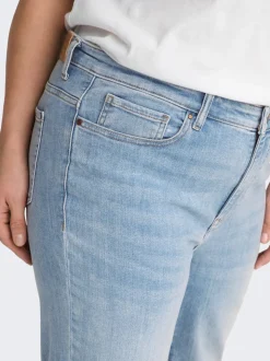 CARSUI Medelhög midja Slim Fit Jeans