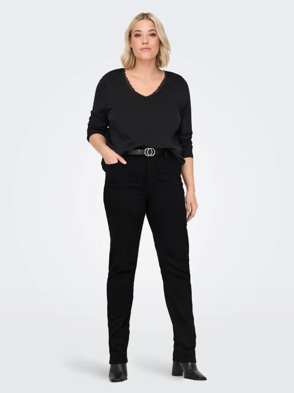 CARSUI Medelhög midja Slim Fit Jeans