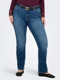 CARSUI Medelhög midja Slim Fit Ankellängd Jeans