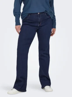 CARTHUNDER Medelhög midja Utsvängd passform Jeans