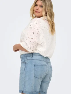 CARVEGA Hög midja Lös passform Denimshorts