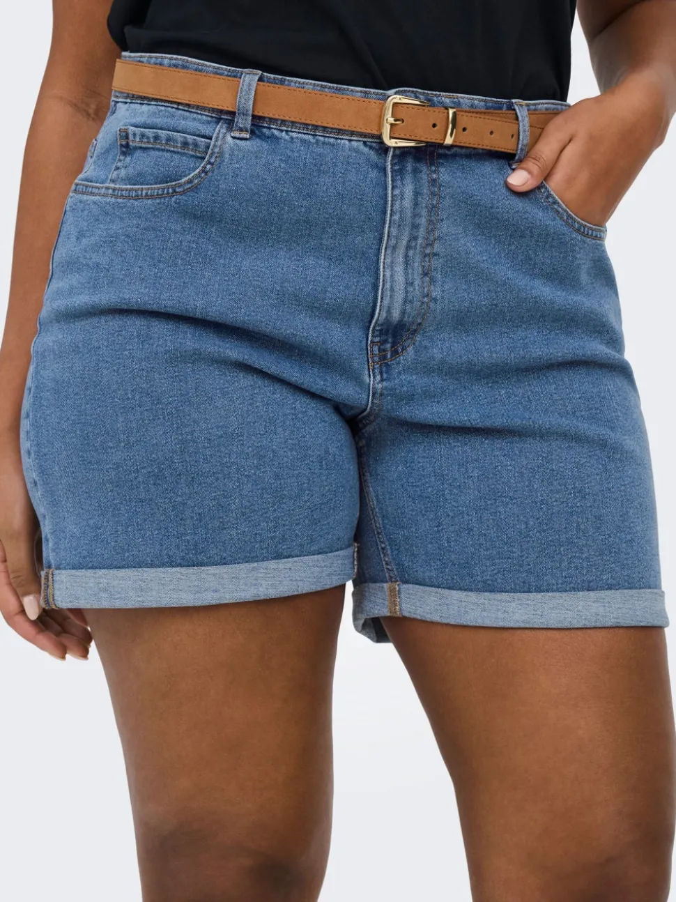 CARVEGA Hög midja Normal passform Denimshorts