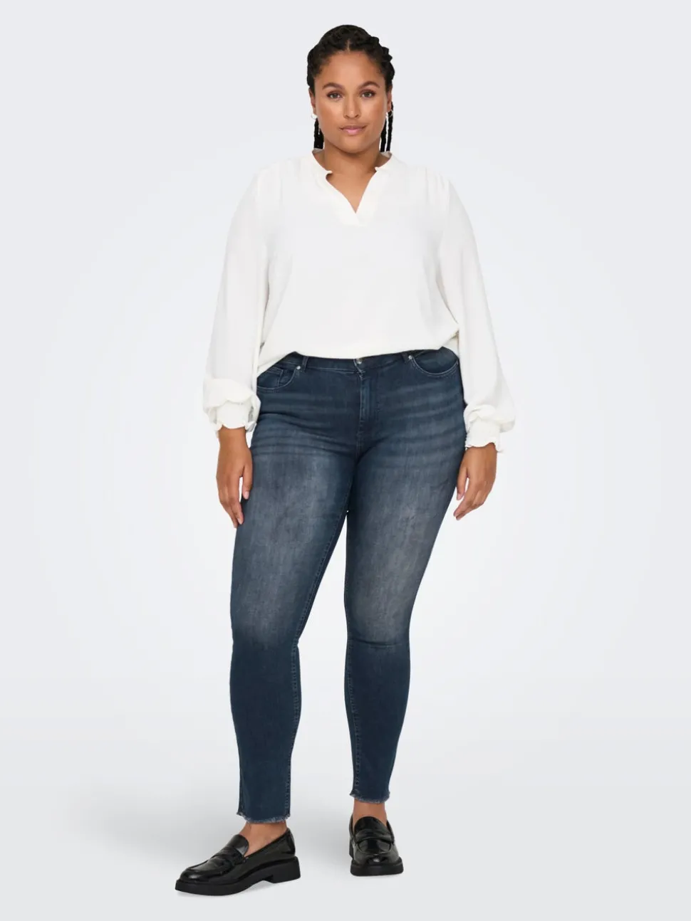 CARWILLY Hög midja Skinny Fit Ankellängd Jeans