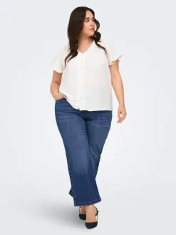 CARWILLY Hög midja Vida ben Beskuren Jeans