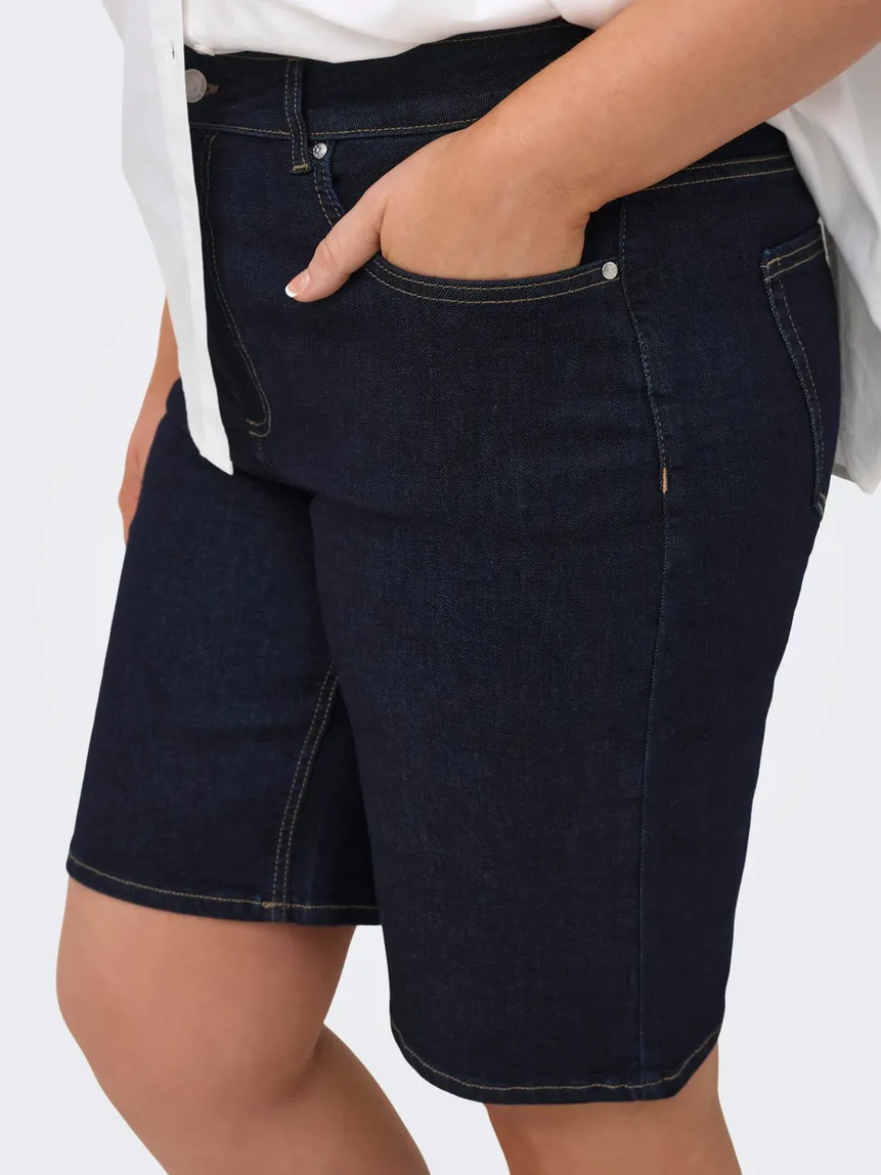 CARWILLY Hög midja Vida ben Denimshorts