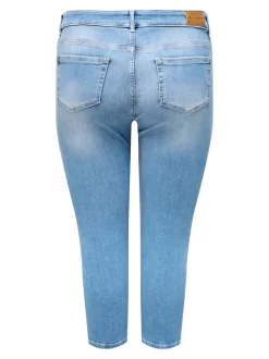 CARWILLY Medelhög midja capri Skinny Fit Jeans