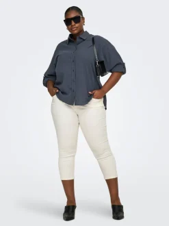 CARWILLY Medelhög midja capri Skinny Fit Jeans